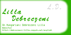 lilla debreczeni business card